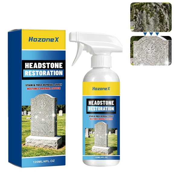 Headstone Cleaner Spray for Gravestone Granite Marble - Restores & Protects Stone
