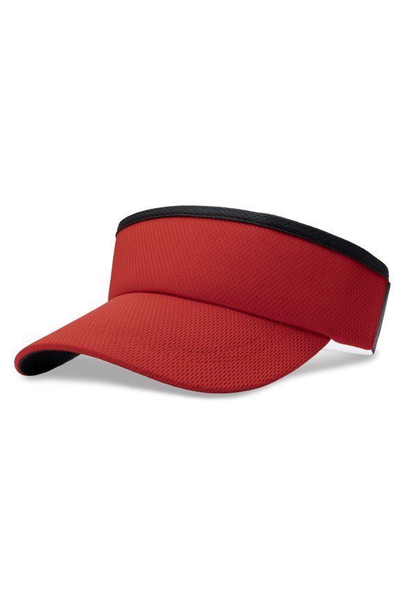 womens Lightweight Performance Running Sun Visor, Ruby Red, 1 US