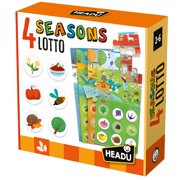 Headu 4 Seasons Lotto - Matching Location Puzzle Game, Changing Weather Nature Scenes, Object Tile Pairing, Classification Recognition Play, Kids 3-6