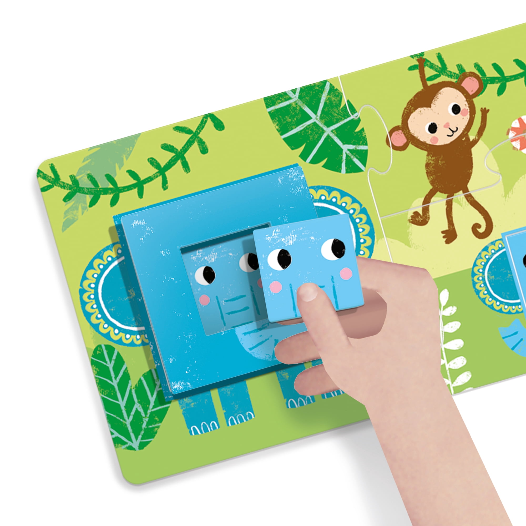 Headu: Wooden Mini Jigsaws - Babies & Families - Animal & Habitat Pairing Puzzles, Matching Game Play, Oversized Unique Shaped Pieces, Toddlers 2-4