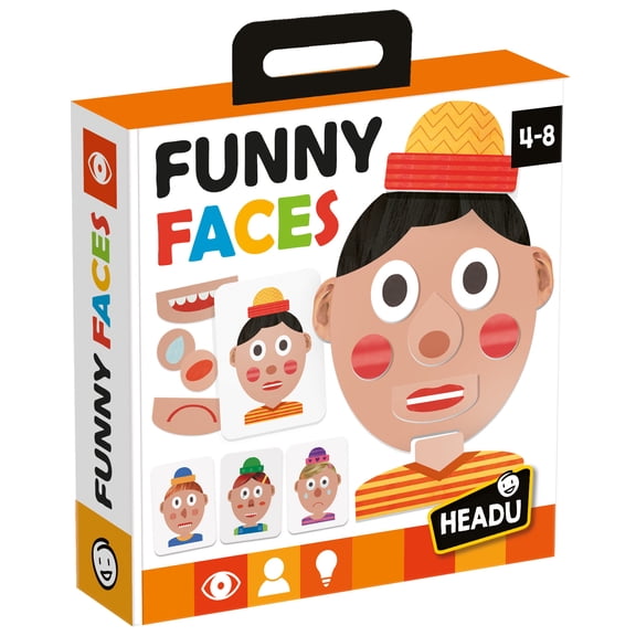 Headu: Funny Faces - Bingo Game, Creativity That Makes You Laugh, Recognize Emotions & Facial Expressions, Memory & Imagination, Kids 4+, 1-4 Players