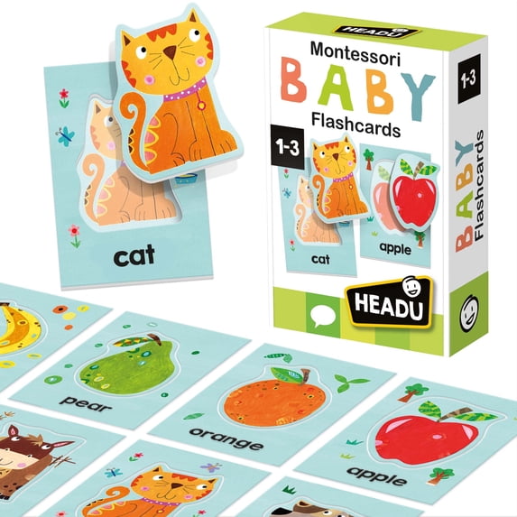 Headu Baby Flash Cards Montessori – Toddler Learning Activities Ages 1