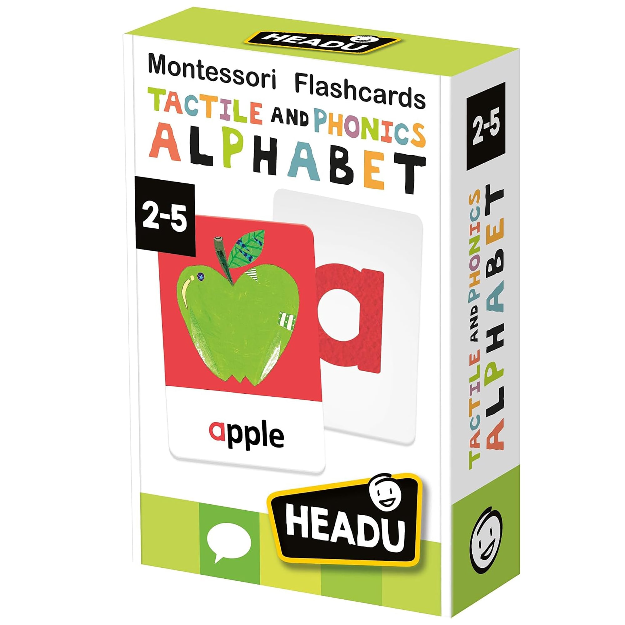 Headu: Montessori Flashcards - Tactile & Phonics Alphabet – ABC Letter Picture Cards, Sensory Preschool Learning Activity, Game Play, Toddlers 2-5