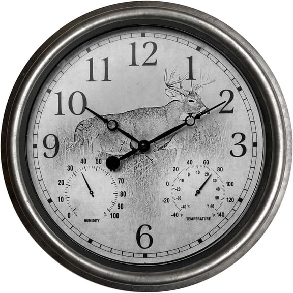 Headwind 15" Indoor/Outdoor Galvanized Clock-Buck, 850-0072