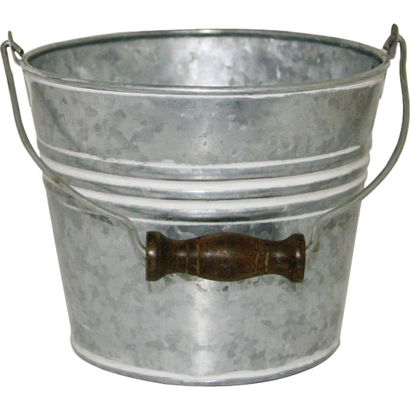Headwind 6" Banded w/Handle - Galvanized w/White Wash