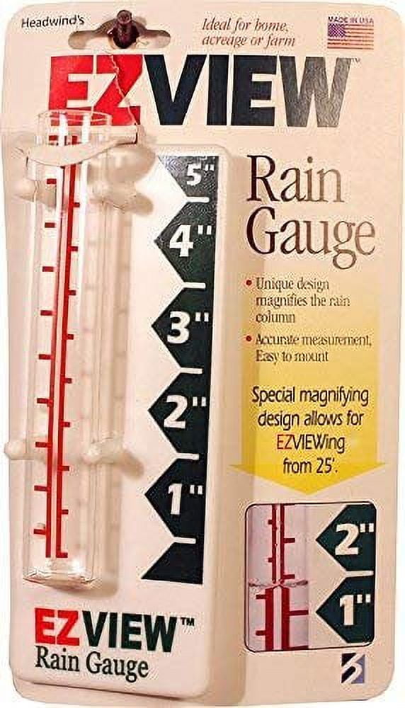 EZ View Clear Plastic Compact Rain Gauge