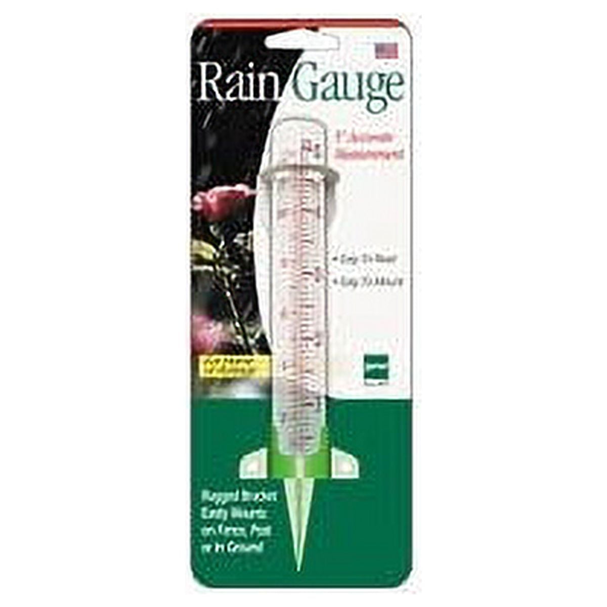 Clear Glass 5-Inch Rain Gauge with Mounting Bracket