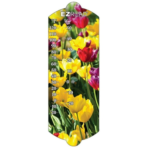 Headwind Consumer Products 840-0049 Indoor/Outdoor Thermometer with Flower, 10-Inch