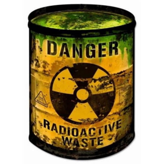Headwind Consumer Products 140367 Radioactive Waste Indoor & Outdoor Embossed 3D Metal Sign