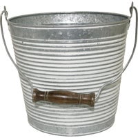 Headwind Consumer Products Robert Allen Vintage Ribbed Galvanized Metal Planter - Pack of 5