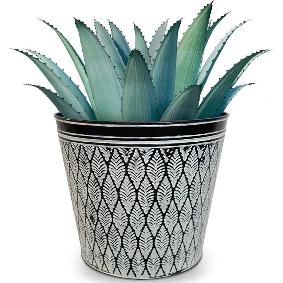 Headwind Ironlite Leighton Collection – 4" Charcoal Decorative Plant Pot for Porch Decor Flower Pots Indoor & Outdoor – Perfect for Patio & Garden Décor Use by Robert Allen