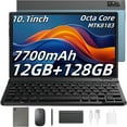 thumbnail image 1 of Headwolf Android Tablet with Keyboard, 12GB RAM + 128GB ROM 2 in 1 10 inch Tablet with Case Mouse Stylus, Octa Core 7700mAh Battery, 16MP Camera, 2024 Latest Wifi Tablet PC Blue, 1 of 17