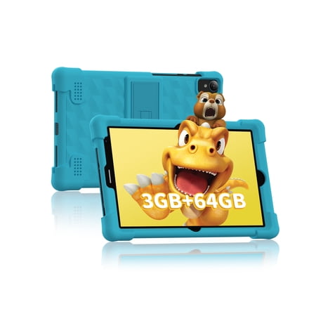 Headwolf Kids Tablet, Android Tablet for Kids 3GB RAM 64GB ROM Toddler Tablet with Case, 8 inch Tablet with 1280x800 IPS HD Screen, Parental Control, Dual Camera, 2.4G/5G WIFI Learning Tablet 2024
