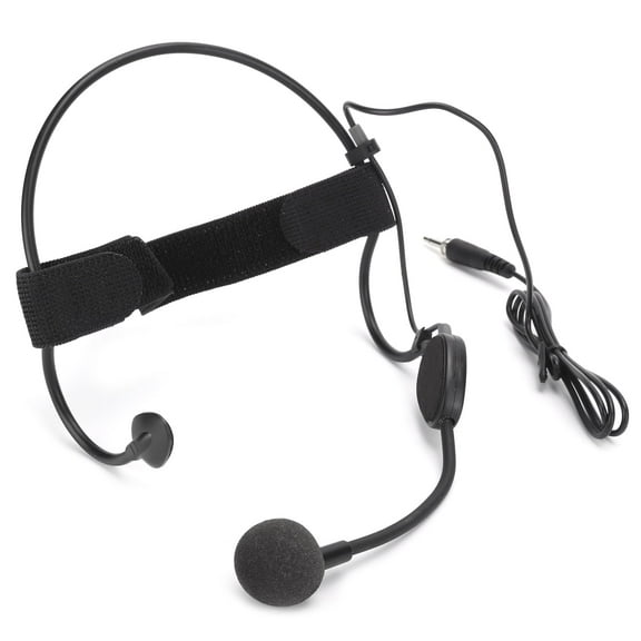Headworn Microphone,3.5mm Plug Ear Hook Microphone,Mini Headband Wired Microphone 3.5MM Plug Ear Hook Condenser Mic For Performance Teaching