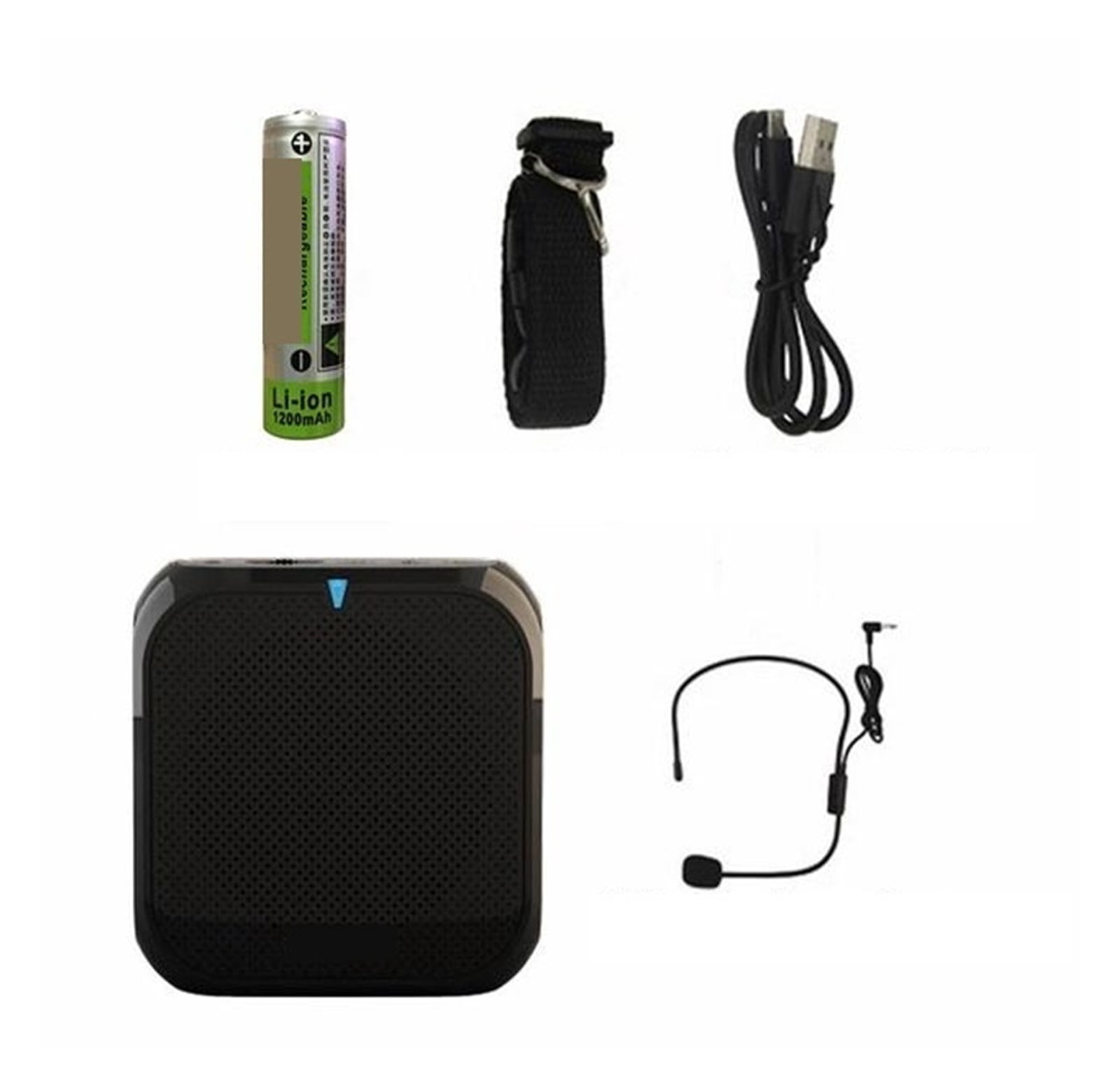 Headworn Microphone Loudspeaker Voice Amplifier Recorder Mic Speaker Audio Mini Wired Mike Sound Battery Kit Headset ,Powerful Voice Amplifier