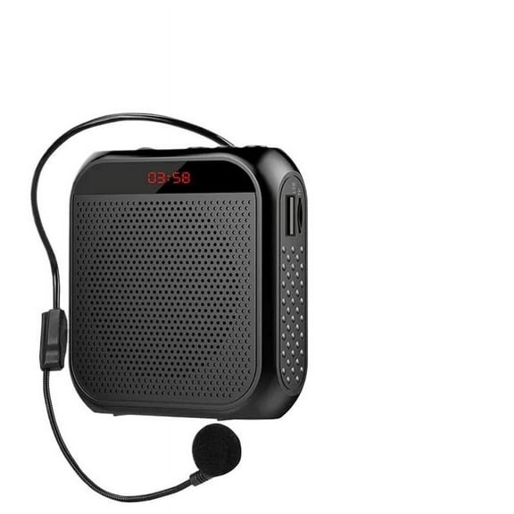 Headworn Portable Loudspeaker Personal Voice Megaphone with Microphone Display Surround Sound ,Loud Volume