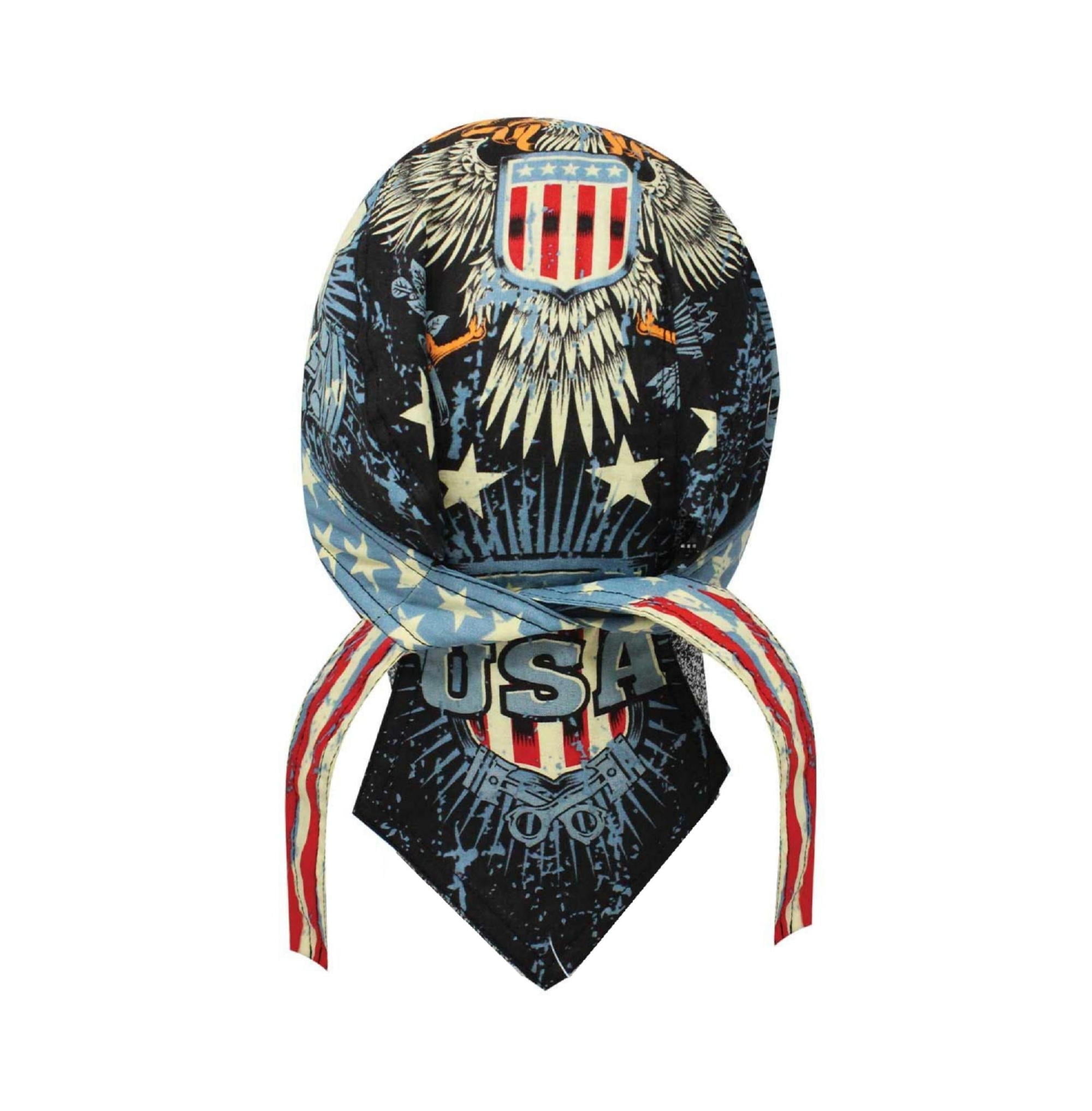 Headwrap DANBANNA American Iron Du Rag Skull Cap Bandana Doo Rag ...
