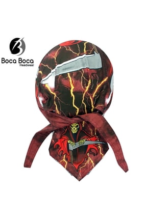 Headwrap DANBANNA Red Phantom Du-Rag Skull Cap DooRag Bandana
