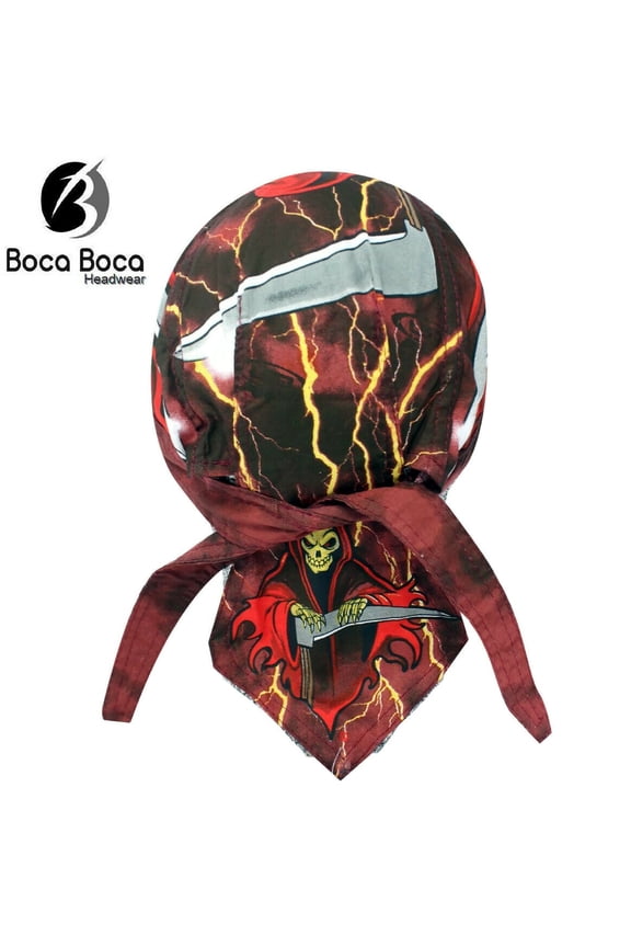 Headwrap DANBANNA Red Phantom Du-Rag Skull Cap DooRag Bandana