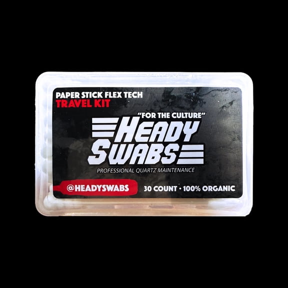 Heady Swabs Travel Kit 30 Count | 100% Organic Cotton Swabs | Portable Case