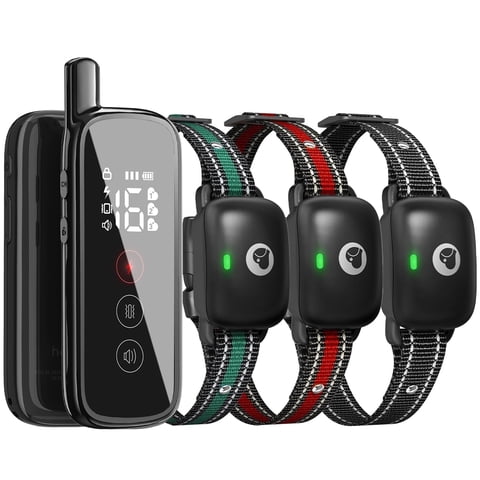 Heaflex Dog Training Collar Remote Controlled e-Collar with Vibration, Tone & Shock Modes for Large Dogs, Black