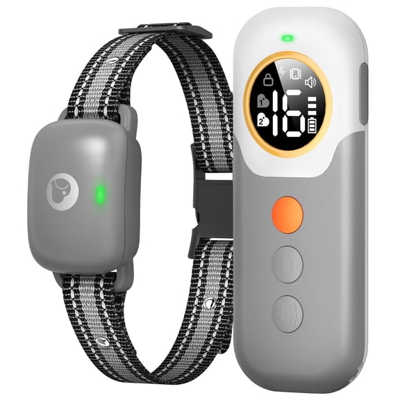 Heaflex Electric Dog Training Collar with Remote 2400FT E-Shock Security Lock Rechargeable IP67 Waterproof (Gray)