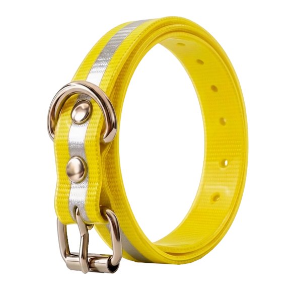 Heaflex Reflective Dog Collar Strap, 0.8" x 28.9" TPU Adjustable Replacement for Electronic Training Shock Collars, Waterproof Durable for All Dogs (Orange Reflective)