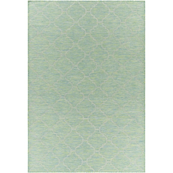 BoutiqueRugs Heage Traditional Area Rug - Outdoor Safe - Lime Green, Blue - 2'6" x 4'