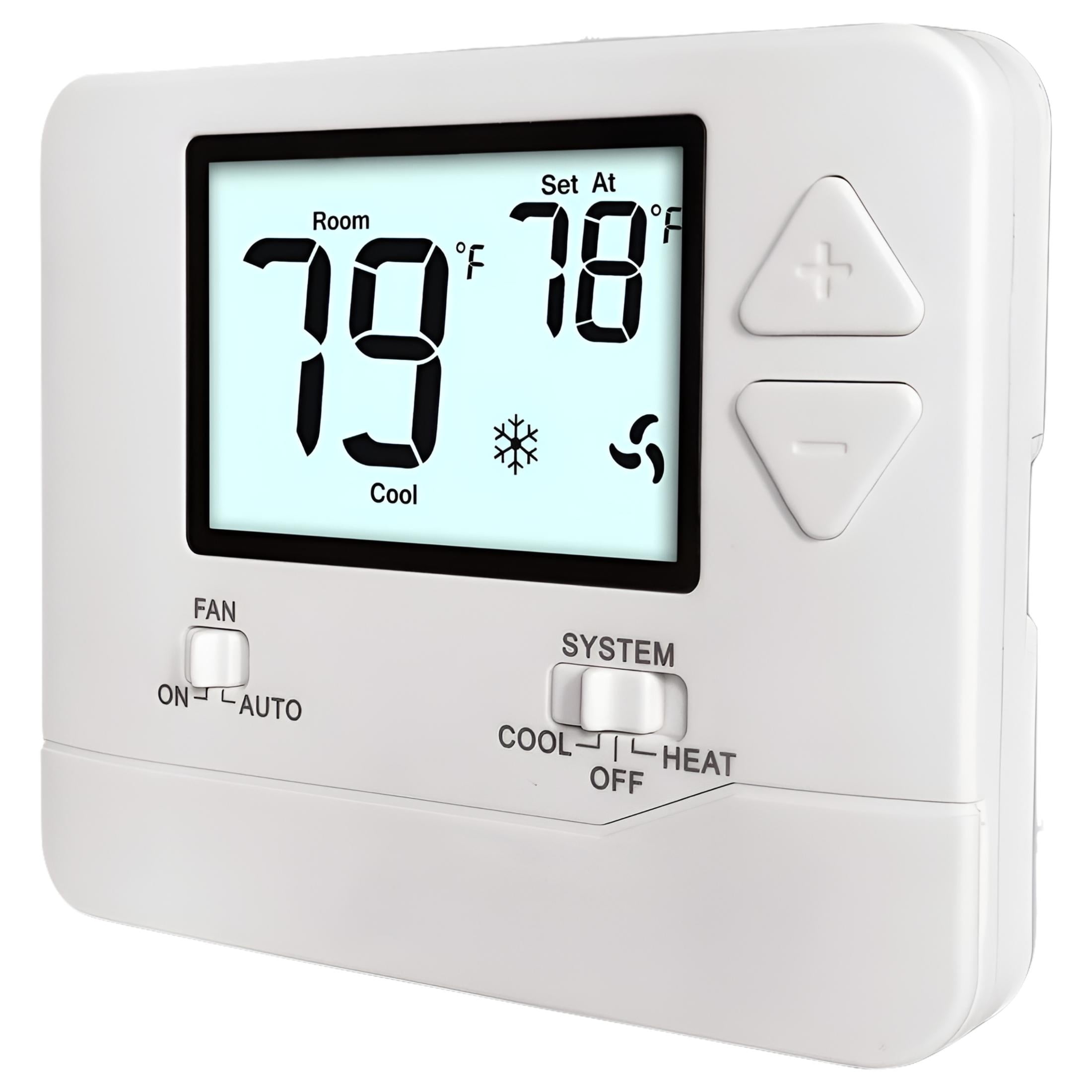 Heagstat Thermostat, 1 Heat 1 Cool, 4.5 sq. in White - Walmart.com