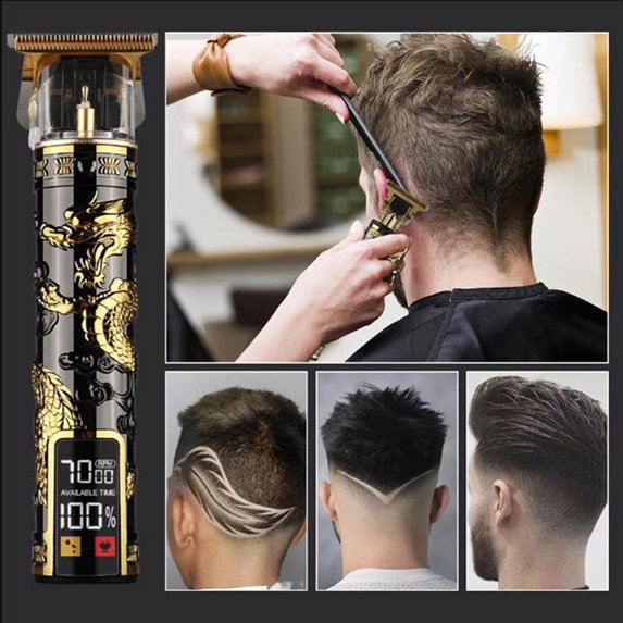 Heajfvd 1 Set LCD Hair Clipper Set Professional Carved Haircutting with Large Screen Display Maximum Control Hair Clipper