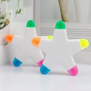 Heajfvd Highlighter Pen Star Shape Design Ink Smooth Flow Bright Color Painting Pen Underlining Note-taking 5 Colors Highlighter Marker