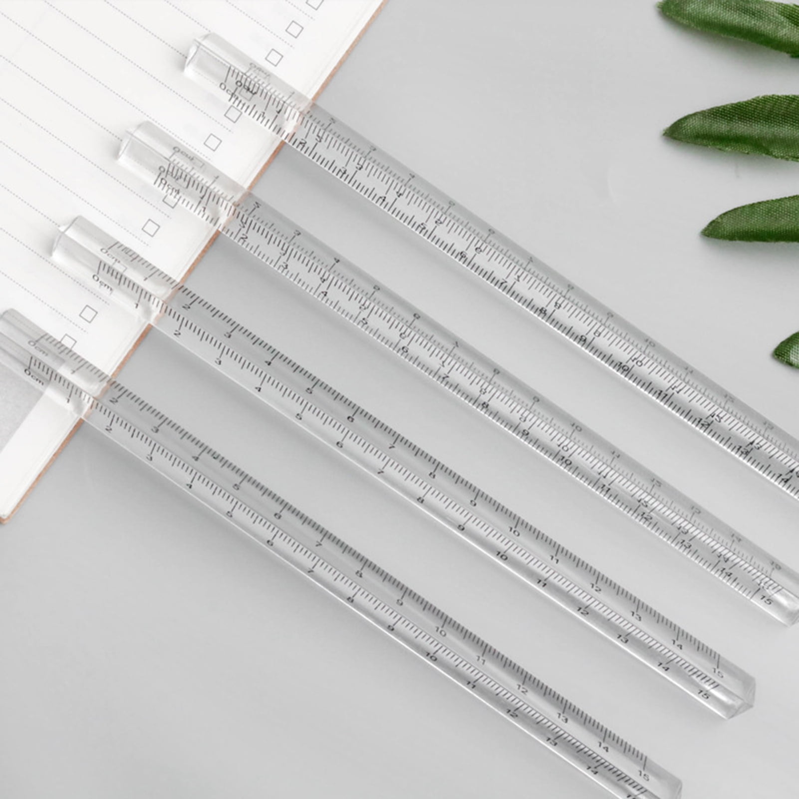 Heajfvd Scale Ruler Clear Scale Print Long Lasting Transparent Triangle ...