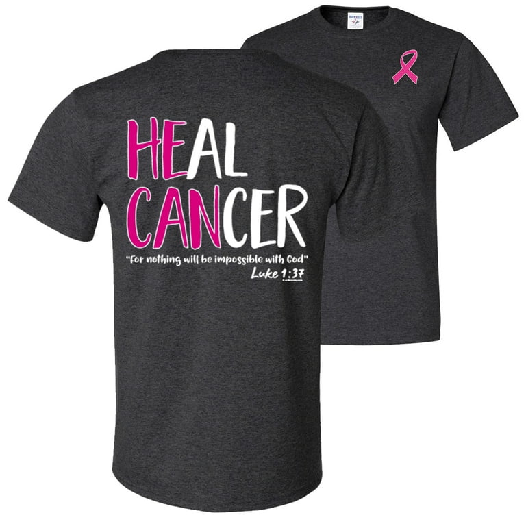 BELIEVE FDS Breast Cancer Awareness Short Sleeve Shirt Gray/Pink BELIEVE FDS Breast Cancer Awareness Short Sleeve Shirt Gray/Pink