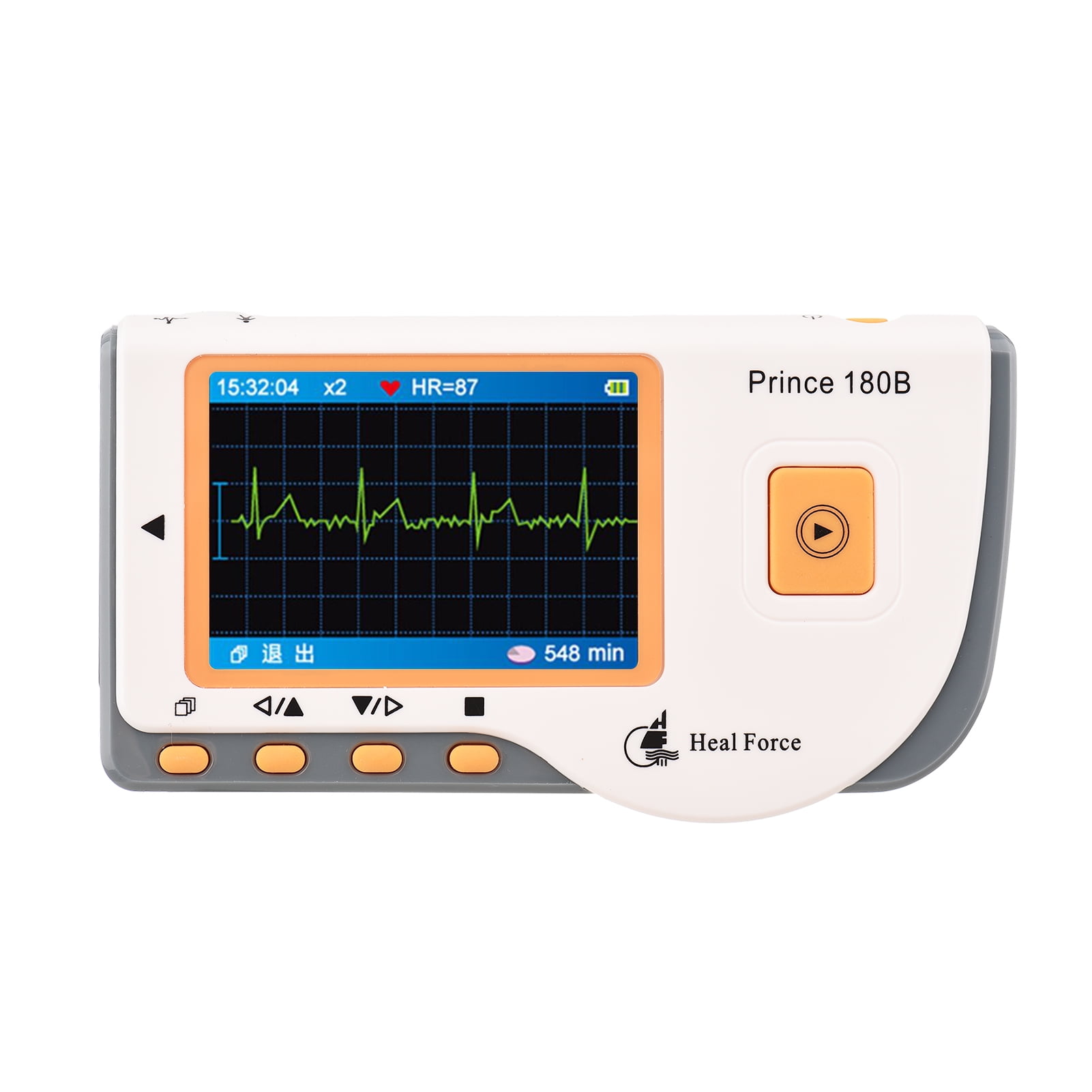 Heal Force PC-180B0 Portable ECG Monitor Handheld LCD Heart Rate Home EKG  Monitoring Device with Data Storage Transmission USB Cable
