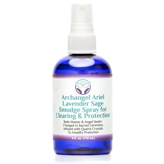 Heal The Masses Lavender Sage Smudge Spray: Archangel Ariel Lavender and Sage Smudge Spray for Healing, Protection, and Purpose - Smokeless Smudging Mist with Essential Oil for Aromatherapy - 4oz