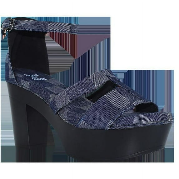 Heal USA helen-den03-8 Helen Women High Heel Platform Pump, Demin Blue - Size 8