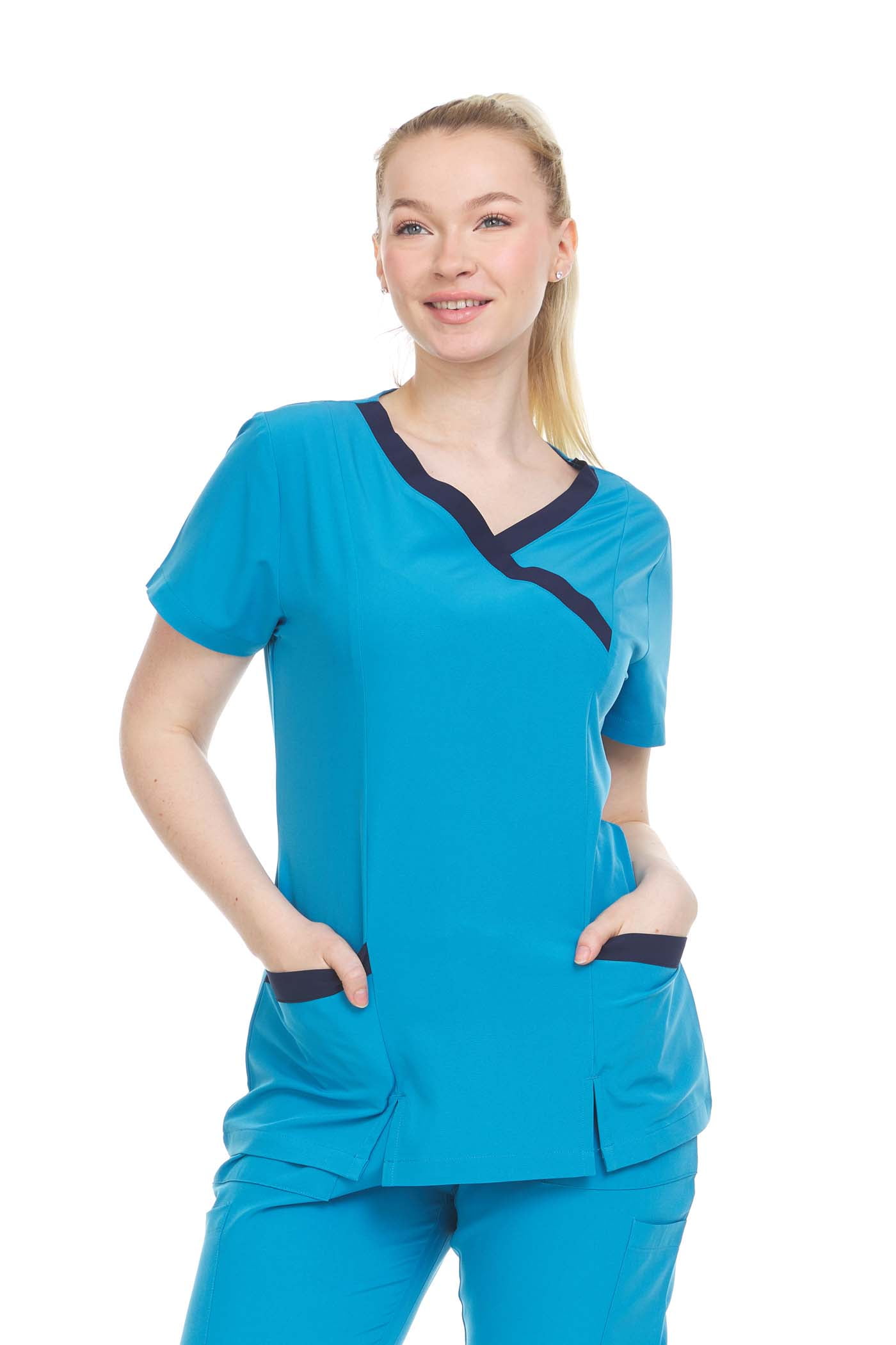 Green Town Women's Scrub Jumpsuit Medical Nursing Uniform-Wine-XX