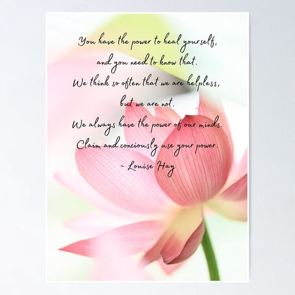 Heal Yourself, Louise Hay Quote Poster- Unframed Poster | Wall Art | Perfect For Home Decor & Gifts, 8x12