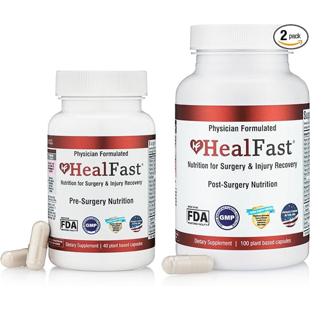 HealFast Complete Surgery & Injury Recovery Supplement for Wound, Scar Treatment & Bruising w
