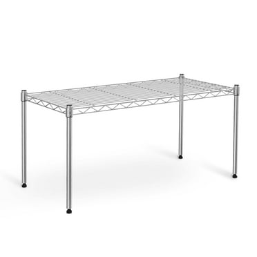 HealSmart 1-Tier Shelving Unit, 29.92" W x 13.78" D x 14.96" H Steel Organizer Wire Rack, Chrome