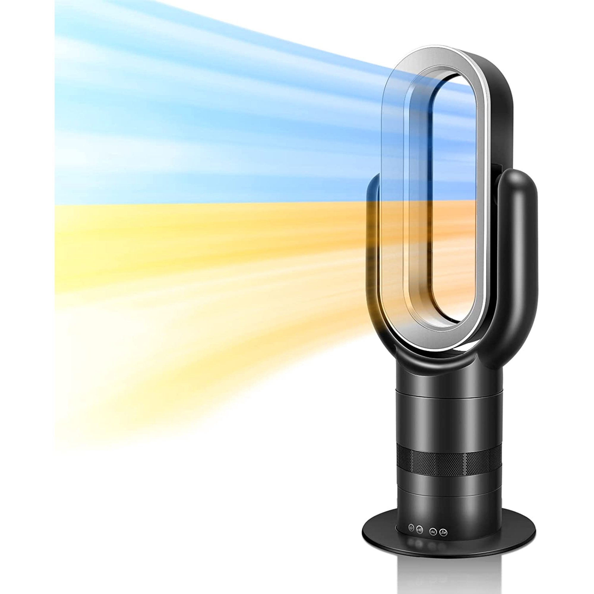 HealSmart 26'' Space Heater Bladeless Tower Fan, Heater u0026 Coolingn Combo  for Home - Walmart.com
