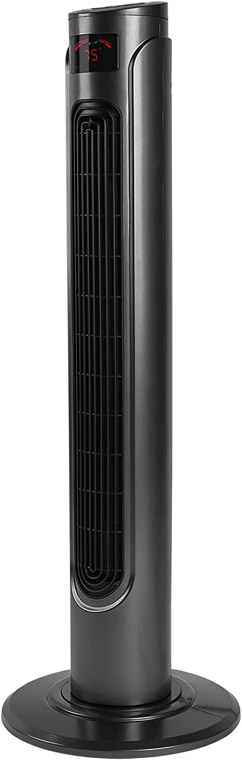Space Heater And Cooling Fan Combo HealSmart 26-inch Space Heater Bladeless Tower Fan, Heater & Coolingn