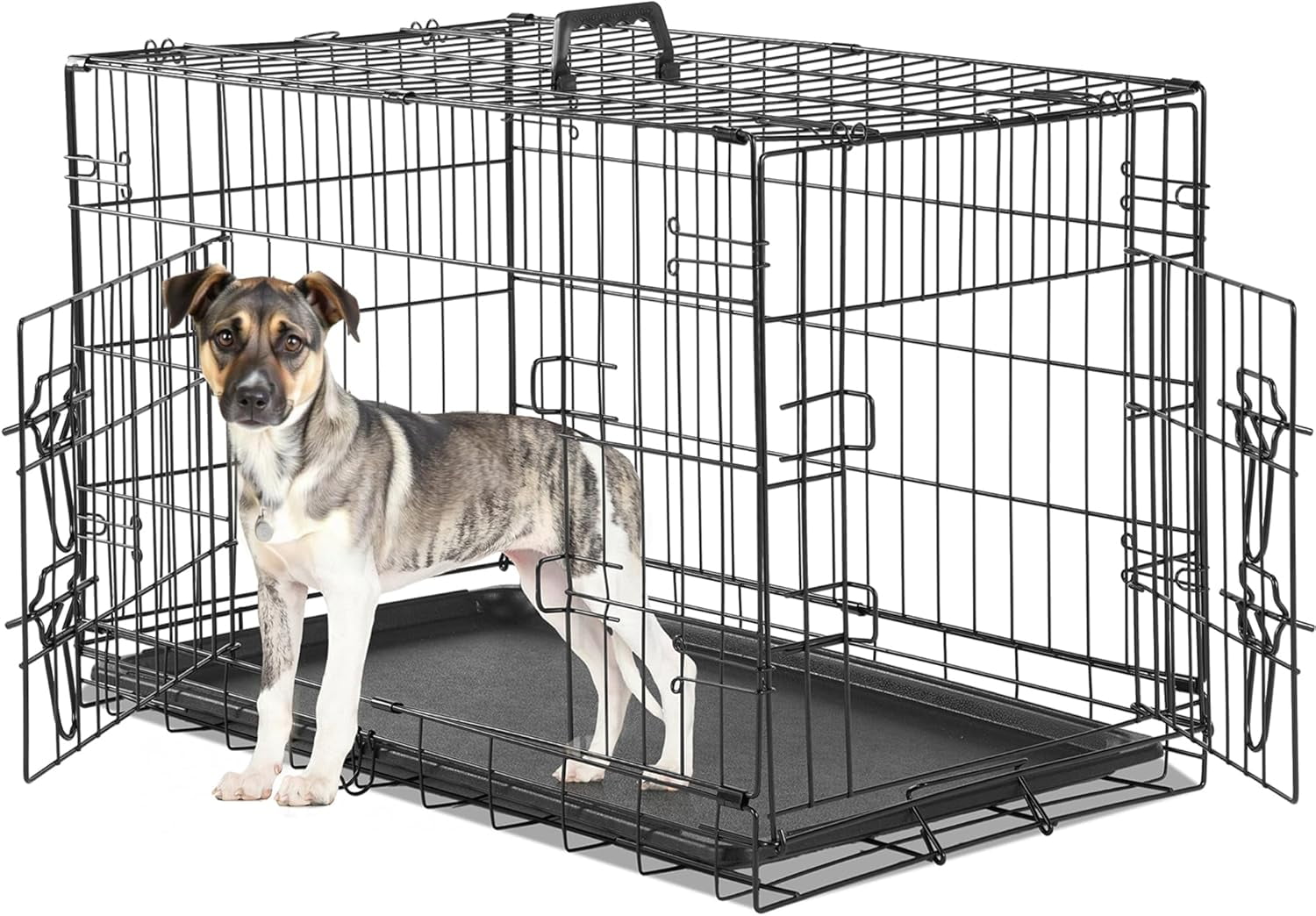 Photo inspiration: Healsmart 30 Inch Medium Dog Crate With Divider Double Door Photo Inspiration