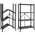 HealSmart 4Tier Heavy Duty Foldable Metal Rack Storage Shelving Unit