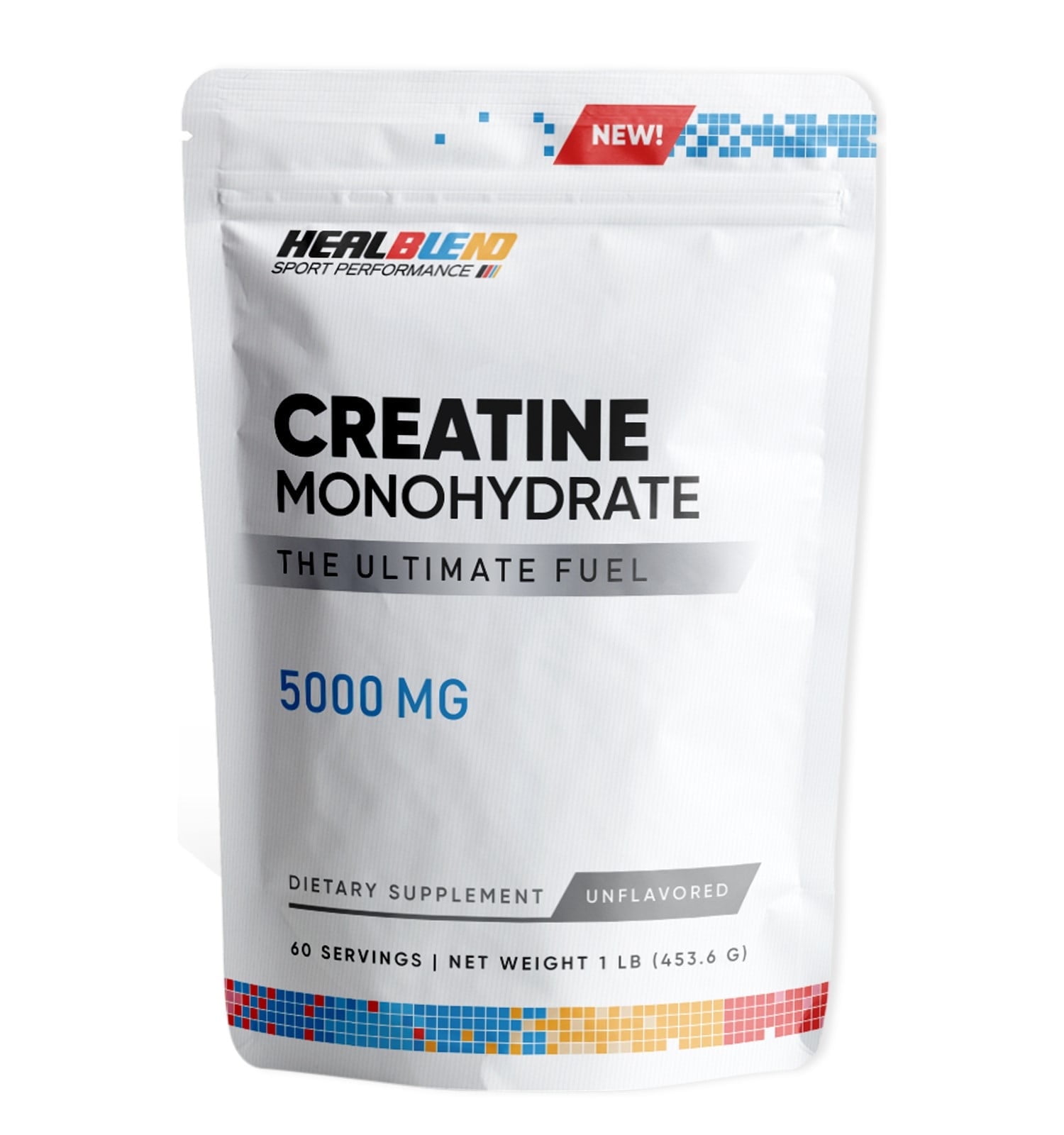 Healblend Creatine Monohydrate Powder 5000mg - Unflavored Micronized Creatine for Muscle Gain, Improve Performance & Pre-Workout Recovery - 60 Servings