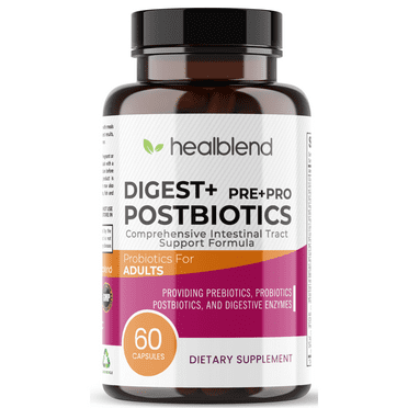 Healblend Digest  Prebiotic   Probiotic Supplement - Support Digestive Enzymes, Gut Health & Bloating Relief for Women & Men, Vegan, Non-GMO, Gluten Free - 60 Veg Capsules