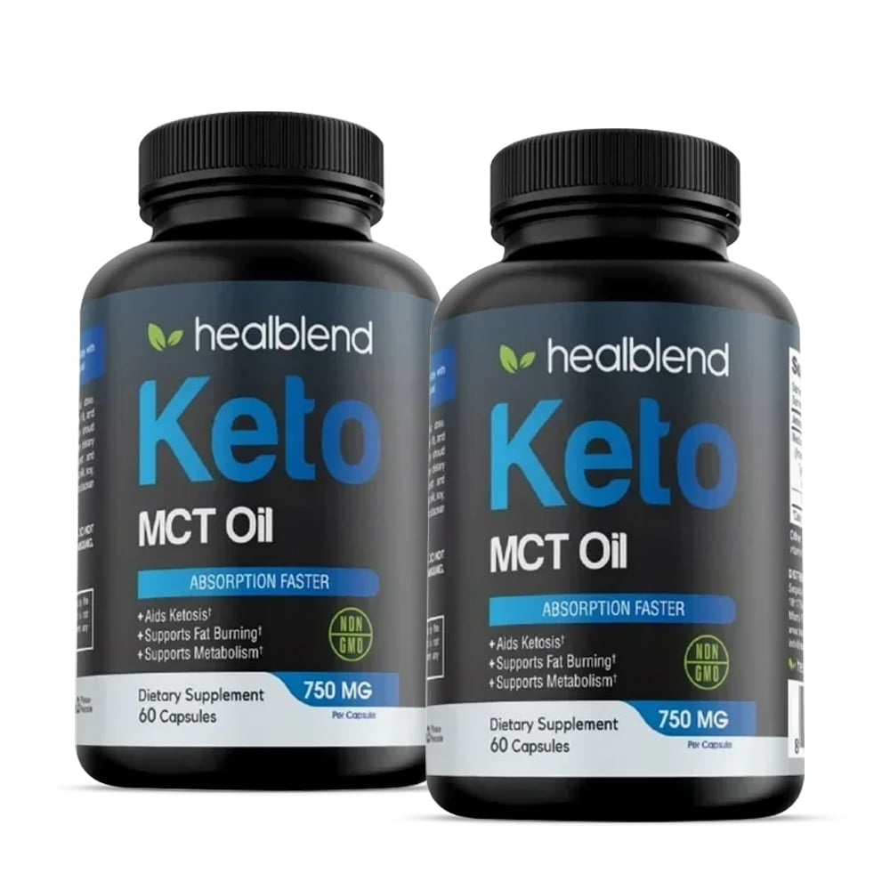 Healblend Keto MCT Oil Capsules 3000mg - Natural Ketogenic Fat Burner ...