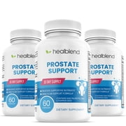 Healblend Prostate Support Supplement for Men - Improves Urinary Health, Bladder Discomfort, Promotes Sleep with Pygeum and Saw Palmetto - 60 Capsules 3 Pack