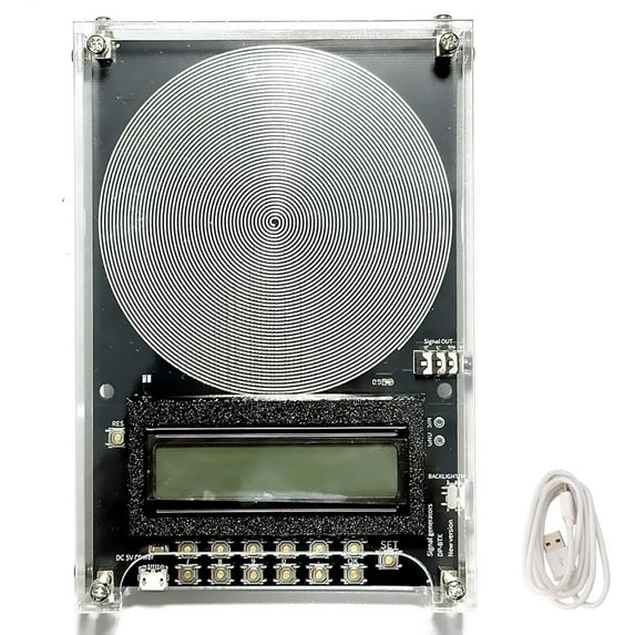 Healflux Custom Frequency Generator V2, Schumann Resonance Generator, Adjustable 0.1HZ-100000Hz Sine Signals Generator, 7.83Hz Pulse Generator, for Stress Relief, Relaxation, USB Powered (Black)