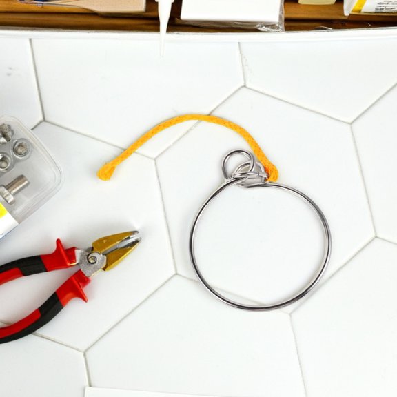 Healifty 1 Set Stainless Steel Anchor Ring and Rope for Yacht Anchor Puller in Compact Style